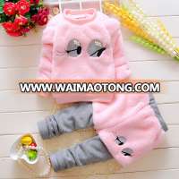 Fashion children Colorful Kids Cotton Clothing Sets Fancy Girls Winter Clothing Sets