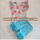 high quality baby boutique outfit baby summer strawberry pattern flutter T-shirt with ruffle shorts outfit