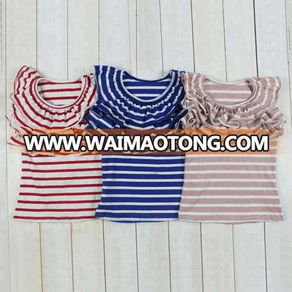 Yiwu Children Clothes Fashion Summer Tank Shirts For Kids Clothing High Quality Baby Girls Shirt Boutique Ruffle Tops For Girls